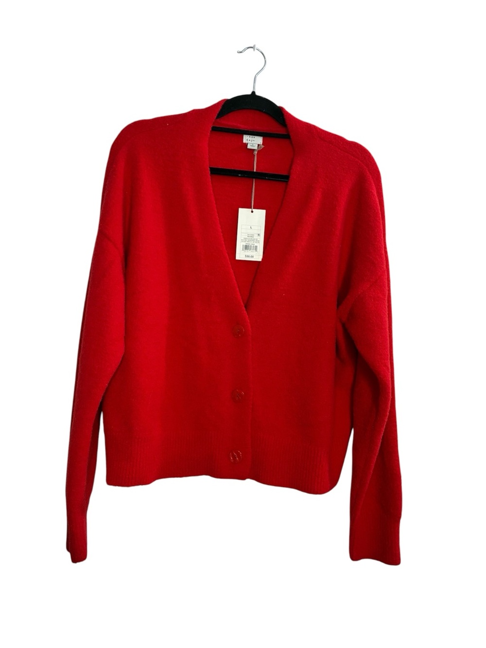 a new day Red V-Neck Button Cardigan
